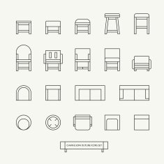 furniture outline icons