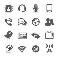 Mobico icons &mdash; Communication and media