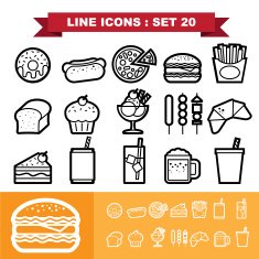 Line icons set 20