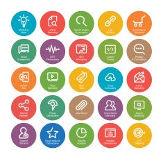Outlines SEO Icon Set