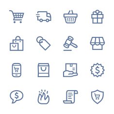 Shopping Line Icons N2