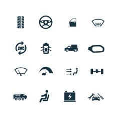 Car icons set N3