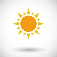 Sun single flat icon
