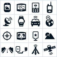 Black GPS Icons