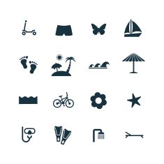 Beach Icons Set N3