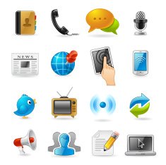Communication icon set N16