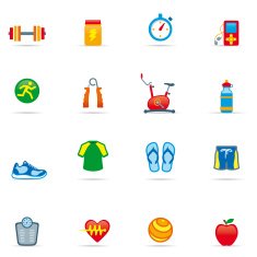 Icon Set Exercising Color