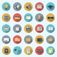 Set of modern icons in flat design N2