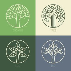 Vector organic badges