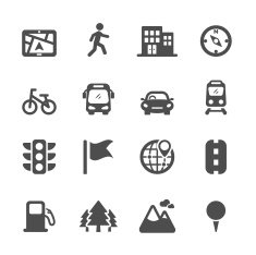 map location icon set 2 vector eps10 N2