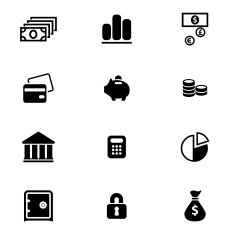 Financial icon set N6