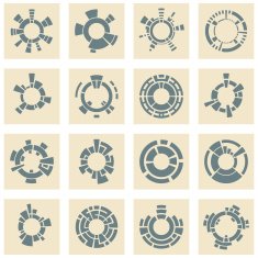 Collection of different graphic elements for design