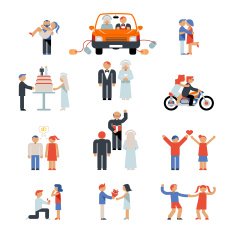 Assortment of Couple Icons