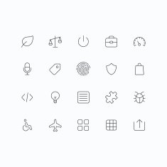 Outline vector icons for web and mobile N19