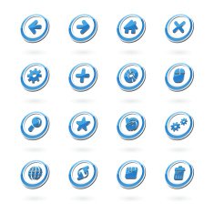 Web Icons - Blue Elipses