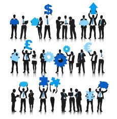 Vector of Business People Financial Issues