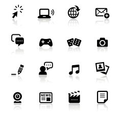 Black & White Icons Set N16