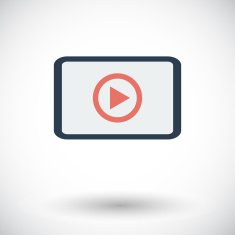 Video player flat icon