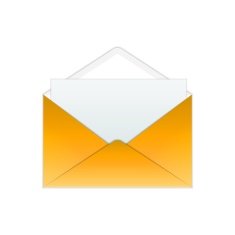 gold envelope and paper