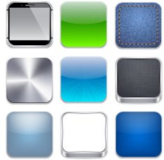 Square modern app template icons free image download