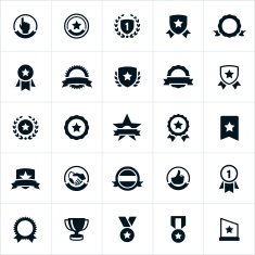 Award Seals Banners and Ribbons Icons