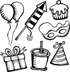 Birthday and Celebration Objects N2