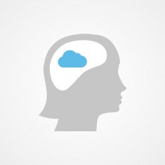 Female head and cloud