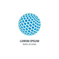 Blue Abstract Globe Business Logo