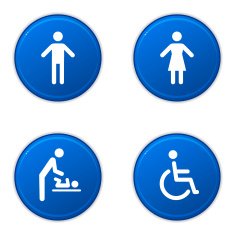 Toilet sign icons