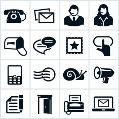 Black Contact Icons