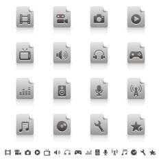 Media Icons Set N12