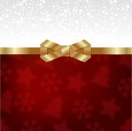 Elegant Christmas background with shiny gold bow