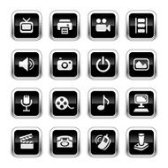 Supergloss Black Icons - Media
