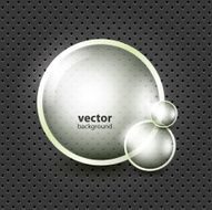 Glossy Speech Bubble on Metallic Background