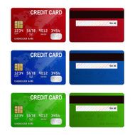 Credit cards isolated vector