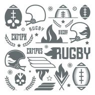 College rugby team badges