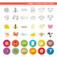 Animal source food icons