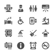 hotel service icon set 4 vector eps10 N2
