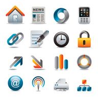 shiny internet icons business