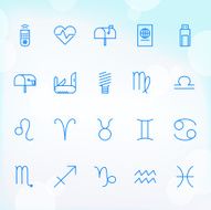 20 Trendy Thin Icons for web and mobile Set 24