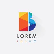 abstract colorful letter b logo design for business company