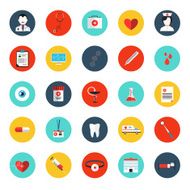 Set of flat medical icons