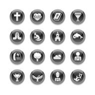Black Round Icons - Christian