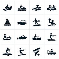 Black Water Recreation Icons