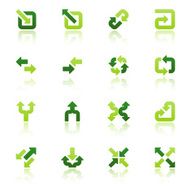 arrow signs icon set II fresh reflection