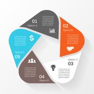 Vector circle infographic Template for cycle diagram graph presentation and N4