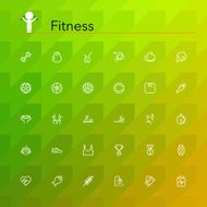 Fitness line icons N2