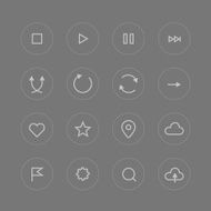 Interface pictograms set N2