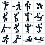 Black Sports Players Icons