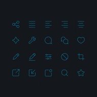 Outline vector icons for mobile N4